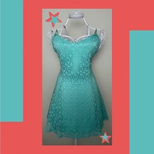 small aqua lace summer dress